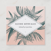 トロピカルパームフロンド スクエア名刺 (正面)