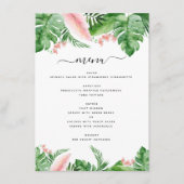 トロピカルパームフローラウォーターカラールアウ（ハワイ式宴会）結婚ズ メニュー (正面)