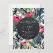 トロピカルパームフローラ日付ポストカードを保存 案内ポストカード (正面/裏面)