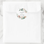 トロピカルパームフローラ赤面グリーンリーボホエンベロープ ラウンドシール (バッグ)