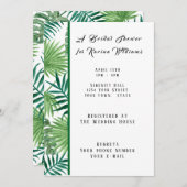 トロピカルパームブライダルシャワーへの招待 招待状 (正面/裏面)