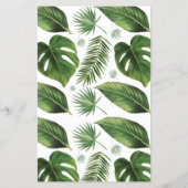 トロピカルパームブライダルシャワービンゴゲームカード チラシ (裏面)