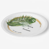 トロピカルパームブライダル結婚披露宴 ペーパープレート (アングル)