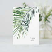 トロピカルパームホワイトウェディングサンキュー サンキューカード (スタンド正面)