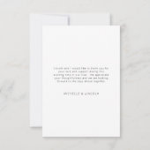 トロピカルパームホワイトウェディングサンキュー サンキューカード (裏面)