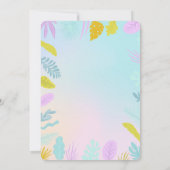 トロピカルパームマコーバード引っ越し祝いパーティー招待状 招待状 (裏面)