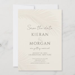 トロピカルパームミニマルリーフの保存日時 招待状