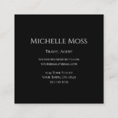 トロピカルパームモダンツリースケッチミニマリスト スクエア名刺 (裏面)