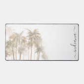 トロピカルパームモダンツリータイポグラフィスクリプト デスクマット (正面)