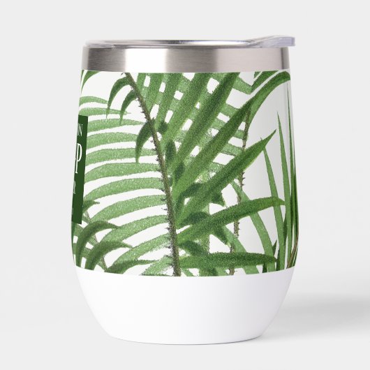 トロピカルパームモノグラムの結婚ツリーの贈り物 (左面)