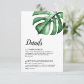 トロピカルパームモンステラ葉詳細カード挿入 エンクロージャーカード (スタンド正面)