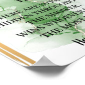 トロピカルパームリングや輪狩りブライダルシャワーゲームサイン ポスター (角)