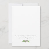 トロピカルパームリーフとグリーンリース セーブザデート (裏面)