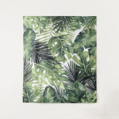 トロピカルパームリーフアイランドパラダイスバックドロップ タペストリー (正面)