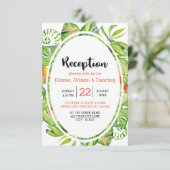 トロピカルパームリーフアイランドリース結婚式の披露宴 招待状 (スタンド正面)