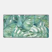 トロピカルパームリーフグリーンリーオフィスデコール デスクマット (正面)