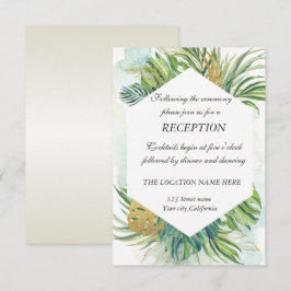 トロピカルパームリーフサマーレセプション 招待状