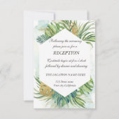 トロピカルパームリーフサマー レセプション 招待状 (正面)