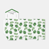 トロピカルパームリーフサンキューホテルブライダルシャワー好意B フェイバーボックス (折り畳みなし)