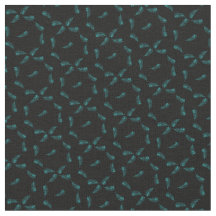 トロピカルパームリーフティール(緑がかった色)ブラックジャングルパターン