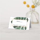 トロピカルパームリーフテント折り畳み座席表 プレイスカード (裏面)