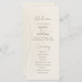 トロピカルパームリーフデザート結婚式 プログラム (正面/裏面)