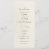 トロピカルパームリーフデザート結婚式 プログラム (正面)