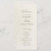 トロピカルパームリーフデザート結婚式 プログラム (正面/裏面)