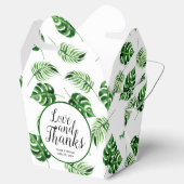 トロピカルパームリーフデスティネーションウェディングありがとう フェイバーボックス (オープン)