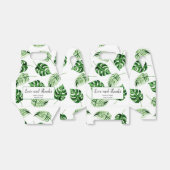 トロピカルパームリーフデスティネーションウェディングありがとう フェイバーボックス (折り畳みなし)