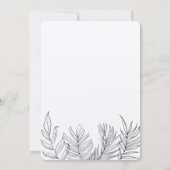 トロピカルパームリーフビンテージウェディング日付を保存 招待状 (裏面)