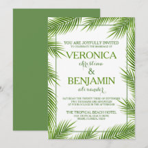 トロピカルパームリーフビーチウェディング