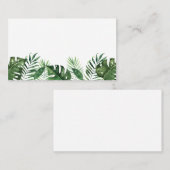 トロピカルパームリーフフラット座席表 プレイスカード (正面/裏面)