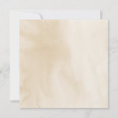 トロピカルパームリーフフローラクリームスクエア結婚ズ 招待状 (裏面)