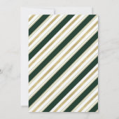 トロピカルパームリーフホワイトグリーン&ゴールドウェディング 招待状 (裏面)