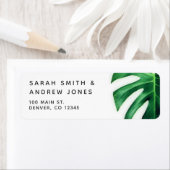 トロピカルパームリーフミニマル住所 シール (インサイチュ)