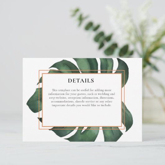 トロピカルパームリーフモンスターアコモデーション エンクロージャーカード (スタンド正面)