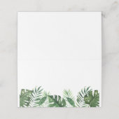 トロピカルパームリーフ折り畳み座席表 プレイスカード (外部開封)