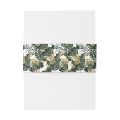 トロピカルパームリーフ金ゴールドモノグラム1 招待状ベリーバンド (裏面例)