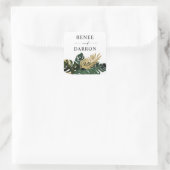 トロピカルパームリーフ金ゴールド4 スクエアシール (バッグ)