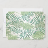 トロピカルパームリーフ、ハイビスカス 結婚式 RSVP カード (裏面)