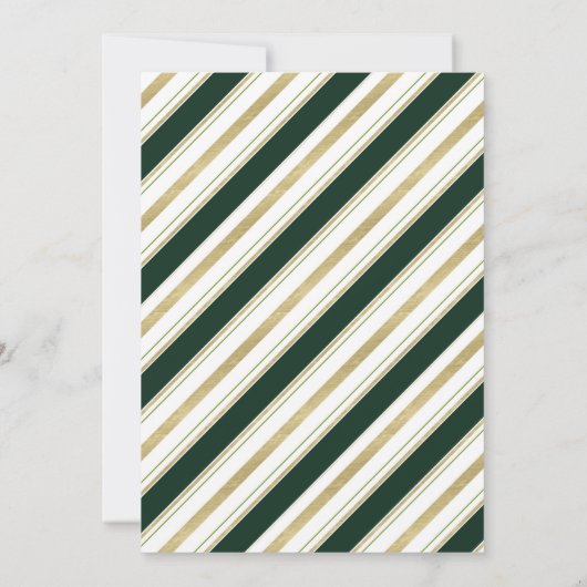 トロピカルパームリーフ ホワイト グリーン & ゴールド ウェディング 招待状 (裏面)