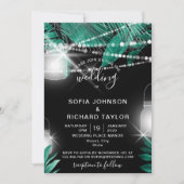 トロピカルパームリーフ ライトジャー ブラック インビテーション (正面)