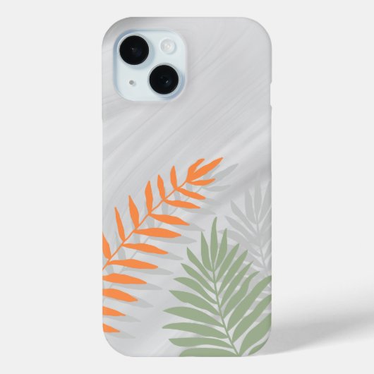 「トロピカルパームリーブス」iPhone 15 Barely Thereケース Case-Mate iPhoneケース (裏面)
