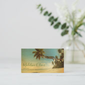 トロピカルパームレオパードヴィンテージプロフェッショナルビーチ 名刺 (スタンド正面)