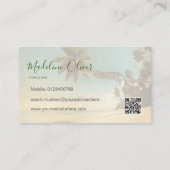 トロピカルパームレオパードヴィンテージプロフェッショナルビーチ 名刺 (裏面)