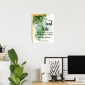 トロピカルパーム両側のサインを結婚選ぶ ポスター (ホームオフィス)