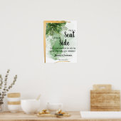 トロピカルパーム両側のサインを結婚選ぶ ポスター (キッチン)