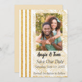 トロピカルパーム写真の保存日時 セーブザデート (正面/裏面)