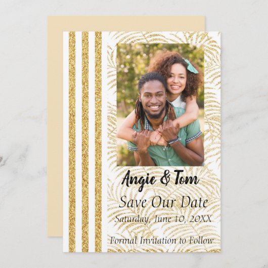 トロピカルパーム写真の保存日時 セーブザデート (正面/裏面)